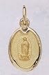 Guadalupe and Sacred Heart of Jesus 10KT Gold Baptism Medal, 14.3 x 9.7 mm, with 14KT Gold Chain, in Deluxe Gift Box