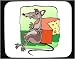 Decorated Mouse Pad with vermin, mouse, animal, cheese, eating, rat