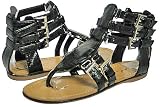 Qupid Lively 34 Black Women Flat Sandal, 8 51MAYHNwC8L. SL160 Qupid Lively 34 Black Women Flat Sandal, 8