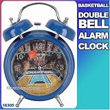 Basketball Twin Bell Sports Alarm Clock,Football,Baseball,Soccer,Basketball,Pool,Golf clock also available!