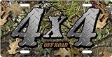 "Diamond Plate 4 X 4 - Camo" Custom License Plate Novelty Tag from Redeye Laserworks