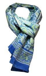 Anokhi 100% Cotton Voile Blue Paisley Fashion Scarf