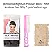RightOn Classical Short Straight Women Girls Brown Synthetic Wig with Wig Cap (Brown)