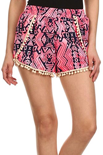 Simplicity Women's Summer Fashion Shorts Pants Elastic Waistband