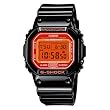 Casio DW-5600CS-1ER G-Shock Gents Watch Quartz Digital Light Orange Dial Black Resin Strap
