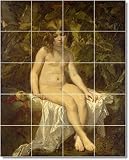 Thomas Couture Nudes Floor Tile Mural 15. 32x48 inches using (24) 8x8 ceramic tiles.