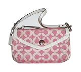 Coach Charm Op Art Signature C Large Wristlet / Demi Bag Handbag Style 43699