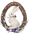 Straw bunny wreath large
