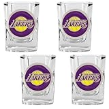 Los Angeles Lakers NBA 4pc Square Shot Glass Set