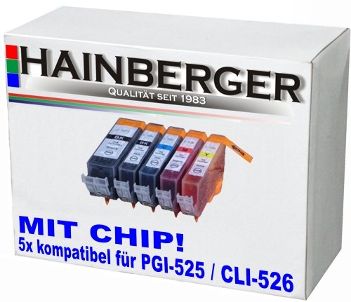 5 Druckerpatronen mit Chip für Canon Pixma ip4850 MX885 MG5150 MG5250 MG6150 MG8150 MX885 ip 4850 MG 5150 5250 6150 8150 ersetzt PGI-525BK CLI-526BK CLI-526C CLI-526M CLI-526Y (kompatible Druckerpatronen – mit Chip und Füllstandanzeige) sie bekommen 1 x schwarz (525BK) 1 x schwarz (526BK) 1 x blau (526) 1 x rot (526M) 1 x gelb (526Y)