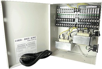 AC - Distributed Power Supply for 18 Cameras 9 amp