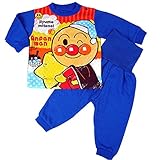 アンパン 腹巻付パジャマ 長袖パジャマ ブルー◇100cm