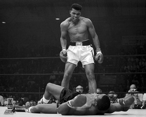 Boxer Muhammad Ali Knocks Out Sonny Liston 8x10 Silver Halide Photo Print