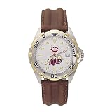 Minnesota Twins Mens MLB All-Star Watch (Leather Band)