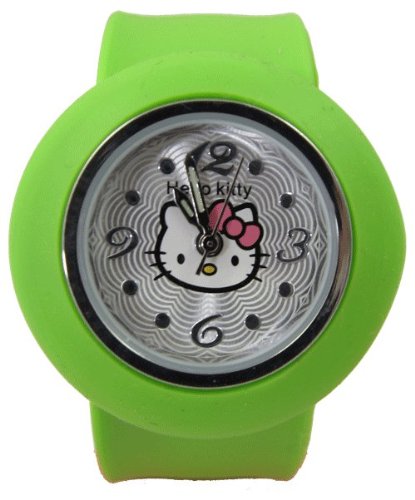 Hello Kitty Slap Watch - Silicone Slap On Watch - Apple Green - Childrens Size