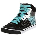 Steve Madden's Fix Women's Block BT2 Hightop,Black/Turquoise,6 M