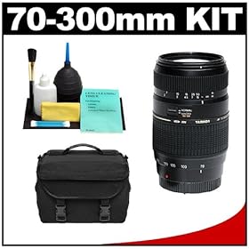 Tamron AF 70-300mm F/4-5.6 Di LD Macro Lens + Case + Accessory Kit for Nikon D3s, D7000, D5000, D3100, D3000, D300s, D300, D90, D60 & D40 Digital SLR Cameras