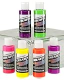 Createx Colors 2-Ounce AB Airbrush  Set, Fluorescent