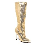 Ellie Shoes Womens 511-TIN 5" Sequins Knee Boot, Available in 3 Colors