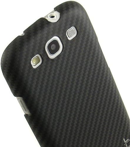 LIMITED LUXURY PURELUX BLACK CARBON FIBER KEVLAR CASE FOR SAMSUNG GALAXY-S 3 III