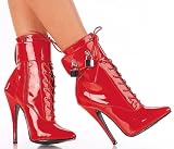 Search : Pleaser 6 inch patent Domina 1023 high heels laceup ankle boots