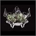Arthur Court Crab Stand with 14-Inch Acrylic Bowl