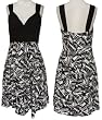 LA BELLE Stretch Scribble Print Dress