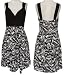 LA BELLE Stretch Scribble Print Dress