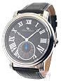 MENS LUCIEN PICCARD LEATHER WATCH 28160BK