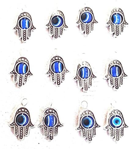 SALE!!! Lot of 55 pc HAMSA HAND of FATIMA Kabbalah Evil Eye Lucky Charm DIY Pendant