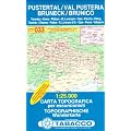Pustertal, Bruneck und Umgebung: Wanderkarte Tabacco 033. 1:25000