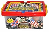 Civil War Army action figure Playset with Over 100 Pieces and Playmat in Collector's Carrying Case