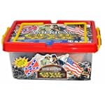 Civil War Army action figure Playset with Over 100 Pieces and Playmat in Collector's Carrying Case