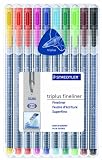 Staedtler Triplus Fineliner Pens 10 color Pack, 334SB10