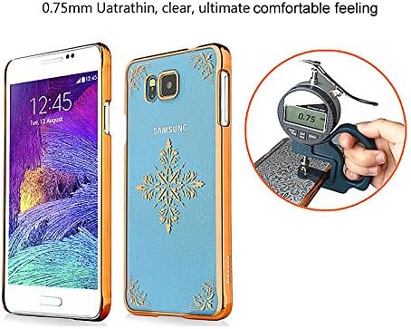 Baseus [Elegance Series] Ultra Slim [0.75 mm] Classic Simple European Pattern Design Protective Case Cover for Samsung Galaxy Alpha / SM-G850 Gold