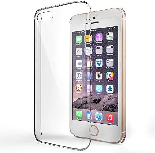 iPhone SE Clear Case - Ultra Thin &amp; Light Transparent Glass Case, Best Scratch Resistant Crystal Clear Case for iPhone SE , iPhone 5 and iPhone 5S