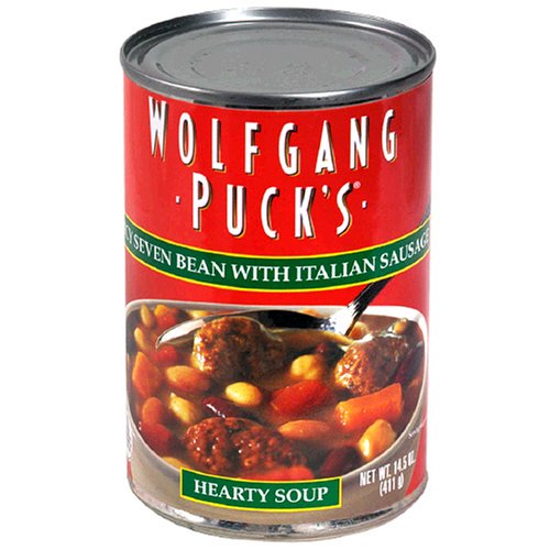Wolfgang Puck Spicy Seven Bean with Italian Sausage Soup, 14.5-Ounce Cans (Pack of 12) by Wolfgang Puck