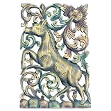 Handmade Horse Design Teak Wood Wall Art Decor (Thailand)