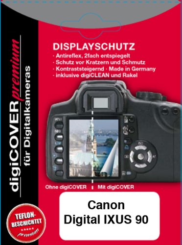Digicover Premium Schutzfolie f&uuml;r Canon Digital IXUS 90 Preisvergleich