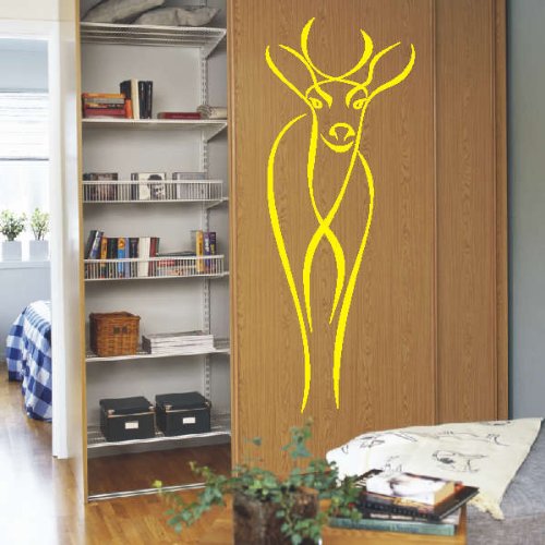 Imagen 2 de Etiqueta de la pared d239 lindo ciervo Rehkids Tribal 120x45 cm