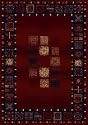 Patagonia style loom woven area rug, 5.25' x 7.5'