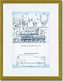 Gold Framed/Matted Print 17x23, Western Maryland Class H-9 Consolidation