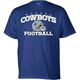 Reebok Dallas Cowboys Stacked Navy Helmet T-Shirt