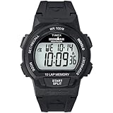 Timex Men's IRONMAN T5K265 Black Resin Quartz Watch with Grey Dial