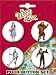 The Wizard of Oz Dorthy Tin Man Scarecrow Cowardly Lion 4 Piece Button Set