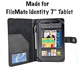 FileMate Identity 7-inch Tablet Black Leather Executive Folio Case / Cover