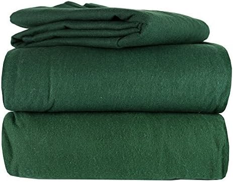 100% Cotton Heavy Weight 4 Piece Solid Flannel Sheet Set in 6 Colors and 4 Sizes (Full, Sage)