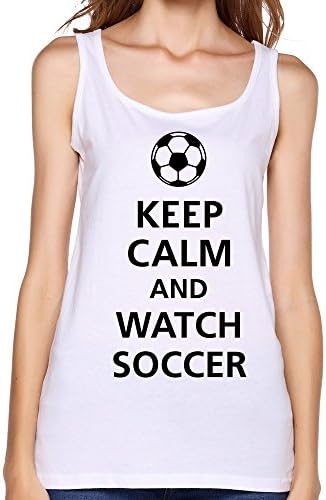 Pipilulu Women's Keep Calm And Watch Soccer F1 Top XL White
