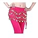 VISKEY Fashion Chiffon Belly Dance Waist Chain with Golden Coins in 3-Layers,...