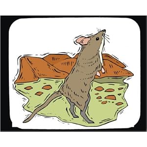 Decorated Mouse Pad with brown, whiskers, rat, mouse, rodent